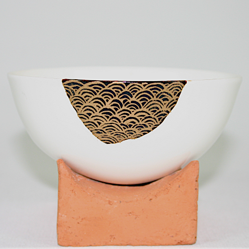 Porzellanschale Mit ziegel, Kintsugi