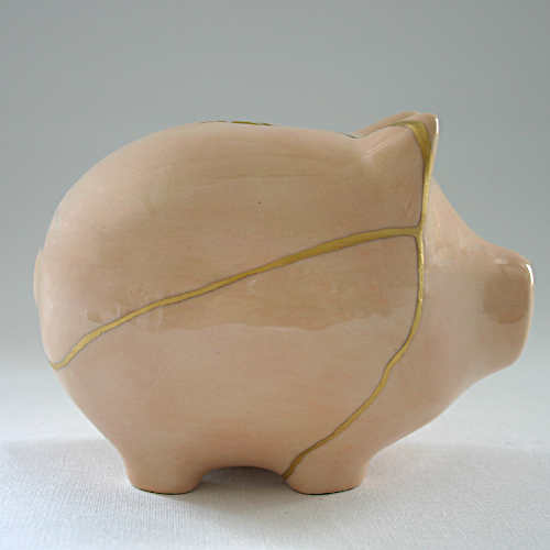 Schwein Kintsugi