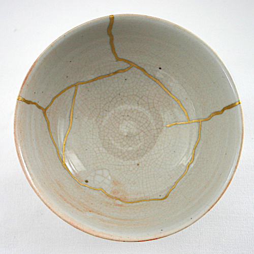 Steinzeugschale Kintsugi